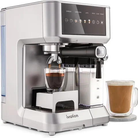 Ivation espresso- ja latte-masin piimavahustajaga